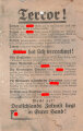 Großbritannien 2. Weltkrieg, "Terror!", Flugblatt 471, Einsatzzeit 1939-1941, gelocht, Wasserschaden