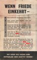 U.S. WWII, "Wenn Friede einkehrt", Flugblatt USG 26, verschlissen, Einsatzzeit 1943-1944