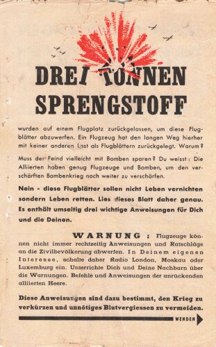 U.S.A. / Großbritannien WWII, "Drei Tonnen...