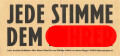 NSKK, Flugblatt "Jede Stimme dem Führer", NSKK Motorstandarte 67, ca. 15,5 x 34 cm, sehr guter Zustand