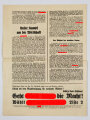 Flugblatt, Dr. Goebbels, "Vom System verboten!", 4-seitige Druckschrift mit Rede, 1932, 37 x 28 cm, gefaltet, sehr guter Zustand