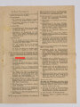 NSDAP Flugblatt "Was wollen die Nationasozialisten?", NSDAP Gau Hamburg, Nr. 92, 4 Seiten, ca. 30 x 23 cm, gefaltet, guter Zustand
