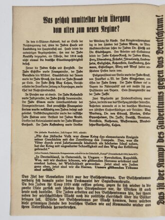 NSDAP Flugblatt "Es geht um mehr!",...