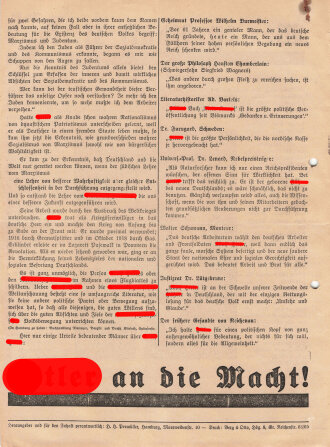 NSDAP Flugblatt "Wer ist Adolf Hitler?",...