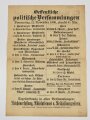 Flugblatt "Bis hierher und nicht weiter!", Hamburger Bürgerschaftswahl 1908, ca. 41 x 29 cm, gefaltet, sonst guter Zustand