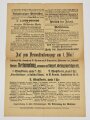 Gewerkschafts-Flugblatt "Zum Arbeiter-Maienfest 1909", Hamburg 1909, ca. 41 x 29 cm, gefaltet, mehrfach eingerissen, sonst guter Zustand