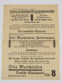 Deutsche Staatspartei, Flugblatt "Hamburg braucht Otto Matthiessen!", Hamburg, 1930-1933, ca. DIN A4, gefaltet, sonst guter Zustand