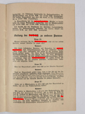 NSDAP Wahlprogramm "Landvolk in Not - Wer hilft? - Adolf Hitler!", Reichstagswahl 1928?, 19 Seiten, ca. DIN A5, sehr guter Zustand
