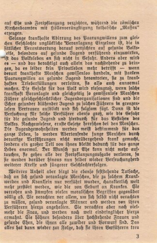 Tannenbergbund, Erich Ludendorff, Flugblatt/Broschüre "Heraus aus dem braunen Sumpf!", München, 4 lose Blätter, ca. 10,5 x 16 cm, gelocht, handschriftliche Notizen, sonst guter Zustand