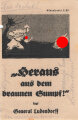 Tannenbergbund, Erich Ludendorff, Flugblatt/Broschüre "Heraus aus dem braunen Sumpf!", München, 4 lose Blätter, ca. 10,5 x 16 cm, gelocht, handschriftliche Notizen, sonst guter Zustand