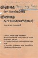 Tannenbergbund, Erich Ludendorff, Flugblatt/Broschüre "Genug der Verelendung - Genug der Deutschen Schmach", München, 8 lose Blätter, ca. 10,5 x 16 cm, gelocht, handschriftliche Notizen, sonst guter Zustand