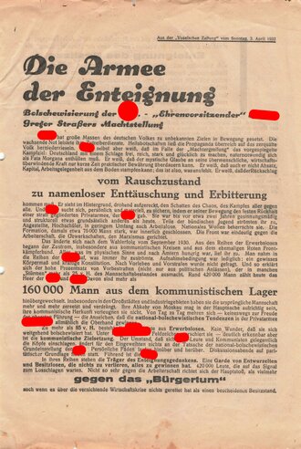 Deutsche Staatspartei, Liste 4, Flugblatt "Die Armee...