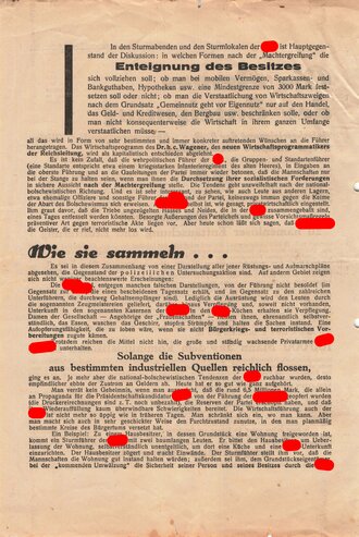Deutsche Staatspartei, Liste 4, Flugblatt "Die Armee...
