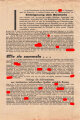 Deutsche Staatspartei, Liste 4, Flugblatt "Die Armee der Enteignung!", aus der Vossischen Zeitung, Hamburg, Bürgerschaftswahl 1932, ca. 32 x 43 cm, gelocht und in der Mitte zerschnitten, sonst guter Zustand