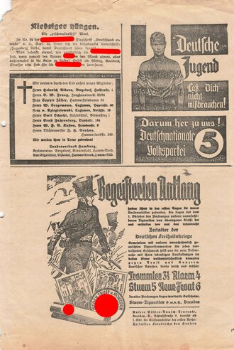 DNVP/Stahlhelm/Kampffront Schwarz-Weiß-Rot, Liste...