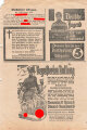 DNVP/Stahlhelm/Kampffront Schwarz-Weiß-Rot, Liste 5, Wahlwerbung auf einem Zeitungsblatt, Hamburg, Reichstagswahl 1933, ca. DIN A4, gelocht, leicht verschlissen