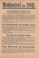 DVP, Liste 7, Flugblatt "Wahlaufruf der DVP", Reichstagswahl Juli 1932, ca. DIN A4, guter Zustand