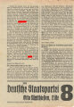 Deutsche Staatspartei, Liste 8, Flugblatt "Kampfblatt Recht und Freiheit", Hamburg, Reichstagswahl November 1932, ca. DIN A4, gelocht, sonst guter Zustand