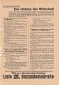 SPD, Liste 2, Flugblatt "Der Umbau der Wirtschaft", Hamburg, Reichstagswahl November 1932, ca. DIN A4, gelocht, sonst guter Zustand