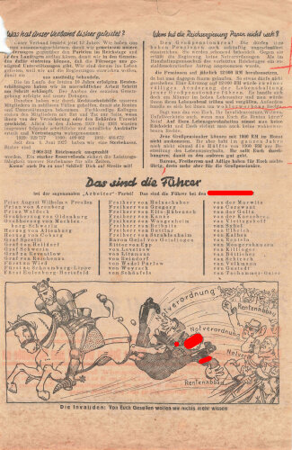 SPD, Liste 2, Flugblatt "Kolleginnen und Kollegen!", Berlin, Reichstagswahl November 1932, ca. DIN A4, leicht verschlissen