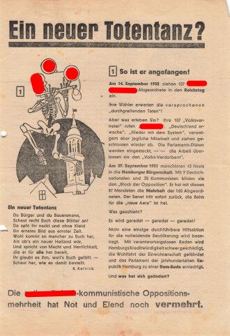SPD/Eiserne Front, Liste 1, Flugblatt "Ein neuer...