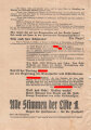 SPD, Liste 1, Flugblatt "Haltet den Dieb!", Nr. 56, Hamburg, Reichstagswahl Juli 1932, ca. DIN A4, gelocht, leicht verschlissen
