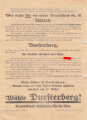DNVP/Stahlhelm Flugblatt, "Weißt du wirklich um was es geht?", Hindenburg, Duesterberg, Hamburg, Reichspräsidentenwahl 1932, ca. DIN A4, gelocht, gefaltet, sonst guter Zustand