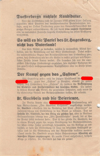 Flugblatt, "So beginnt das Drittte Reich Adolf...