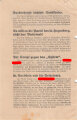 Flugblatt, "So beginnt das Drittte Reich Adolf Hitlers!", Hindenburg, Hamburg, Reichspräsidentenwahl 1932, ca. DIN A4, gelocht, sonst guter Zustand