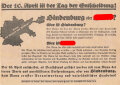 Flugblatt, "Hindenburg oder Hitler?", Berlin-Steglitz, Reichspräsidentenwahl 1932, ca. DIN A5, gelocht, sonst guter Zustand