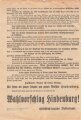 Christlich-sozialer Volksdienst, Flugblatt, "Hindenburg ruft!", Reichspräsidentenwahl 1932, ca. DIN A4, gelocht, sonst guter Zustand