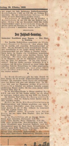 Zeitungsausschnitt als Flugblatt, "Gegen jede Parteiherrschaft!", Hamburger Nachrichten, 28. Oktober 1932, ca. DIN 5, geklebt, fleckig