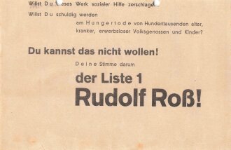 SPD Flugblatt/Broschüre, "Tatsachen keine Phrasen", Hamburg, 1932, 8 lose Blätter, ca. DIN 5, gelocht, leicht fleckig, sonst guter Zustand