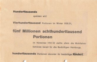 SPD Flugblatt/Broschüre, "Tatsachen keine Phrasen", Hamburg, 1932, 8 lose Blätter, ca. DIN 5, gelocht, leicht fleckig, sonst guter Zustand