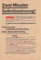 SA Flugblatt "Zwei Minuten Selbstbestimmung!", Hessen, Frankfurt am Main, ca. DIN A4, gelocht, sonst guter Zustand