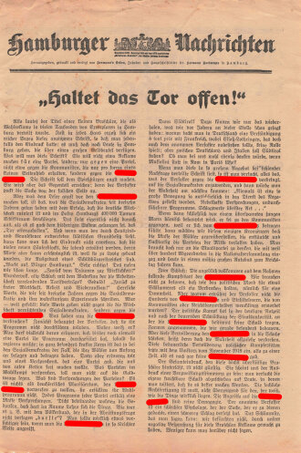 Flugblatt "Haltet das Tor offen!", Sonderdruck...