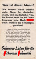 Großbritannien 2. Weltkrieg, "Wer ist dieser Mann?", Flugblatt G.54, Einsatzzeit 1942, guter Zustand