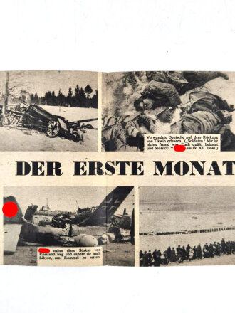 Großbritannien 2. Weltkrieg, "Der Führer übernimmt das Kommando", Flugblatt G.4 (Farbvariante Rot), Einsatzzeit 1942, Faltblatt, 4 Seiten, leicht eingerissen, sonst guter Zustand