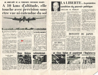 Großbritannien 2. Weltkrieg, "Le Courrier de lAir", Flugblatt 214/vii (England an Belgien), Einsatzzeit 1940-41, Faltblatt, 4 Seiten, gelocht, sonst guter Zustand