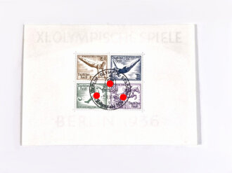 Olympia Berlin 1936, 4 Briefmarken mit Stempel...