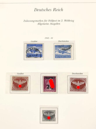 Sammlung Briefmarken Deutsches Reich, jede Seite mit Marken ist fotografiert.