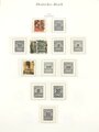 Sammlung Briefmarken Deutsches Reich, jede Seite mit Marken ist fotografiert.