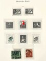 Sammlung Briefmarken Deutsches Reich, jede Seite mit Marken ist fotografiert.