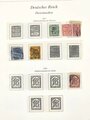 Sammlung Briefmarken Deutsches Reich, jede Seite mit Marken ist fotografiert.