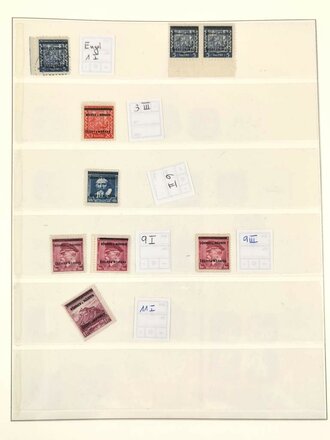 Sammlung Briefmarken Deutsches Reich, jede Seite mit Marken ist fotografiert.