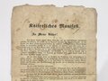 Deutsch-deutscher Krieg 1866, Österreich-Ungarn, Flugblatt/Wandanschlag, Franz Joseph I, "Kaiserliches Manifest - An meine Völker!, 10. Juli 1866, 38 x 23 cm, fleckig, verschlissen