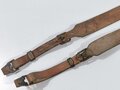 Paar Trageriemen für Rückentragebehälter der Wehrmacht datiert 1941, getragenes Paar, ungereinigt