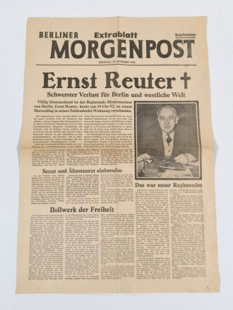 Deutschland nach 1945, Extrablatt der Berliner Morgenpost...
