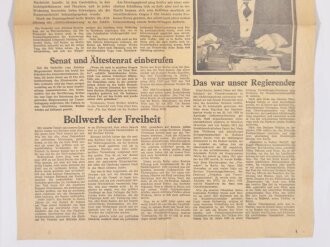 Deutschland nach 1945, Extrablatt der Berliner Morgenpost zum Tod von Ernst Reuter, 29. September 1953, guter Zustand