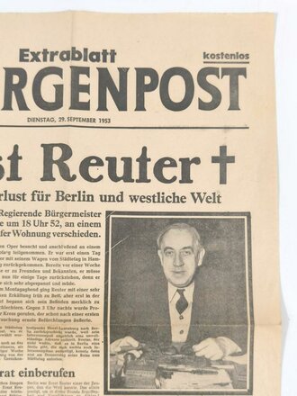 Deutschland nach 1945, Extrablatt der Berliner Morgenpost...